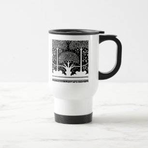 Mug De Voyage Art Nouveau Tree Beardsley Motif