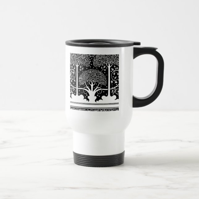 Mug De Voyage Art Nouveau Tree Beardsley Motif (Droite)