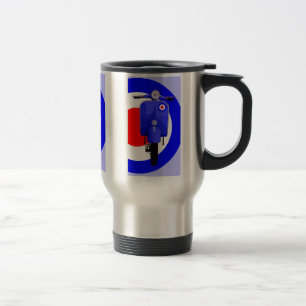 Mug De Voyage Art tiré par la main et peint 3 de scooter