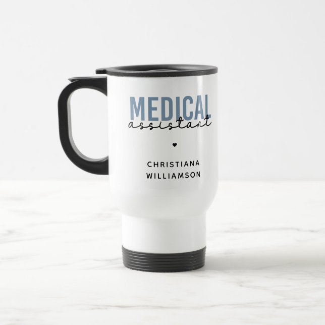Mug De Voyage Assistant Médicale personnalisé MA | Assistant cli (Gauche)