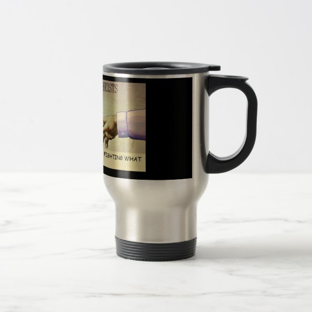 MUG DE VOYAGE ATHÉISTE (Droit)