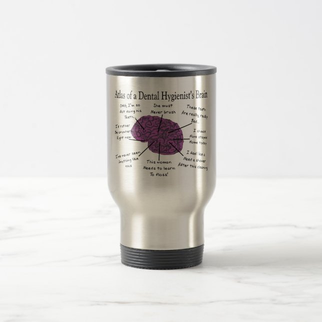 Mug De Voyage Atlas du cerveau d'un hygiéniste dentaire (Centre)