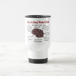 Mug De Voyage Atlas d'un cerveau de travailleur postal