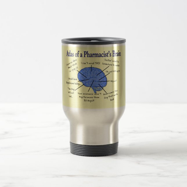 Mug De Voyage Atlas d'un pharmacien Cerveau-Hilare (Centre)