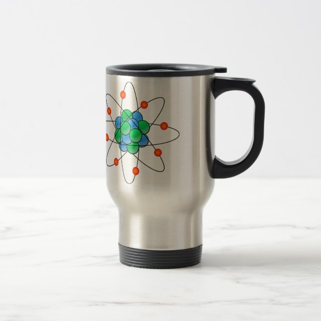 Mug De Voyage Atom nucléaire multicolore (Droit)