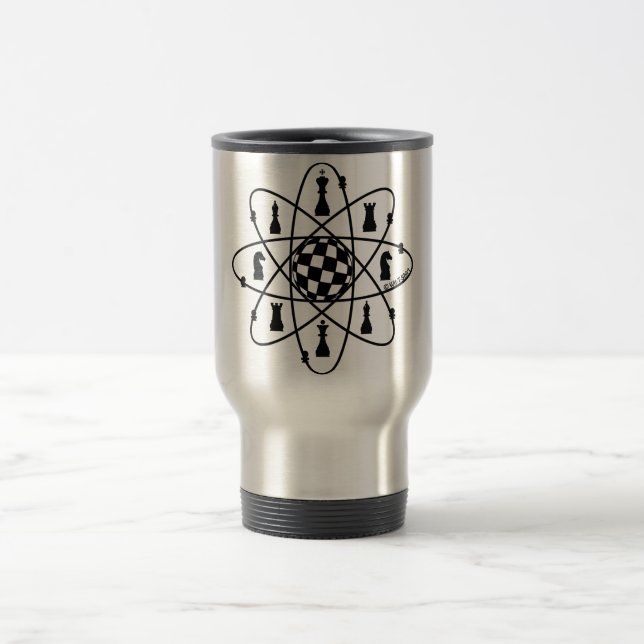 Mug De Voyage Atome d'échecs, sujets d'échecs, (Centre)