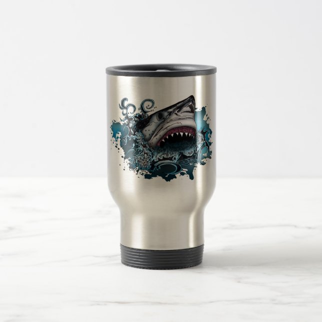 Mug De Voyage Attaque de requins (Centre)