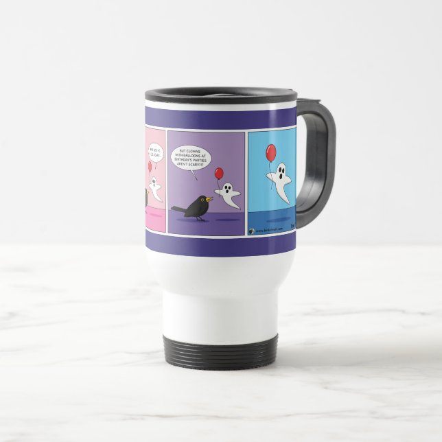 Mug De Voyage Atteindre le but opposé Comic (Devant droit)