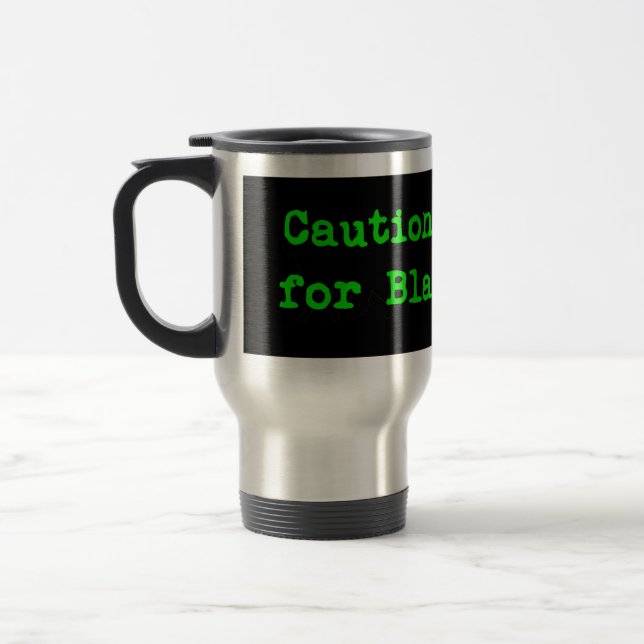 Mug De Voyage Attention Je Freins Pour Chuck Noir (Gauche)