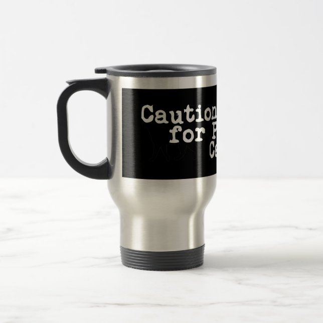 Mug De Voyage Attention Je Freins Pour Les Chats Fantômes (Gauche)