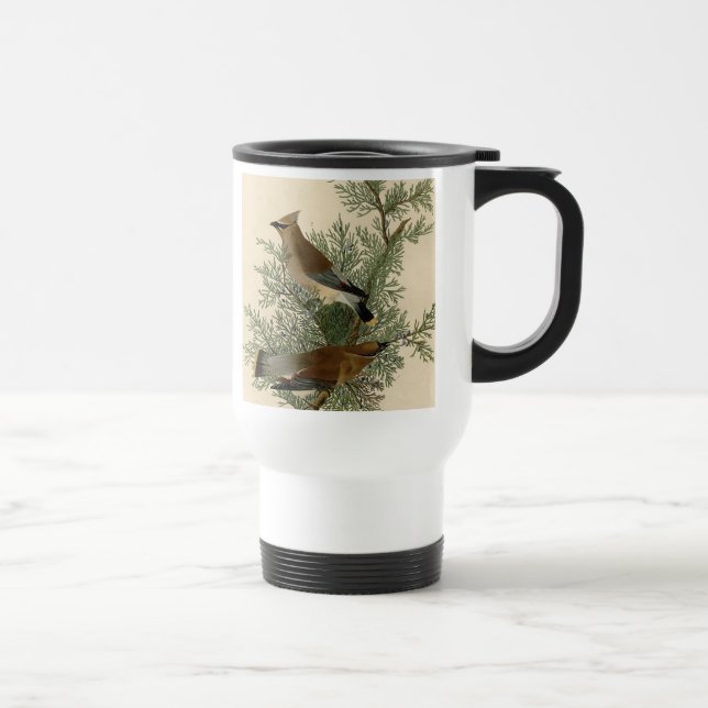 Mug De Voyage Audubon Cèdre cire oiseau (Droite)