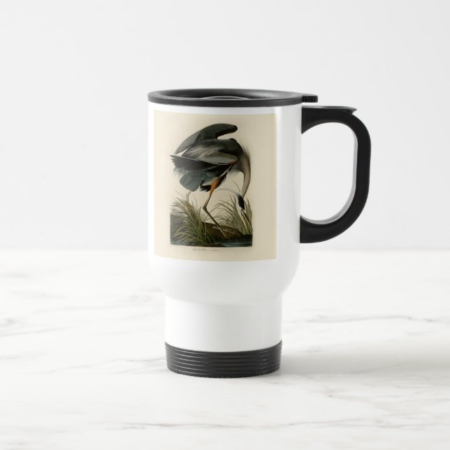 Mug De Voyage Audubon Great Blue Heron Marsh Bird (Droite)