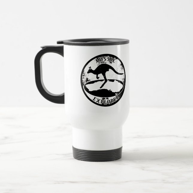 Mug De Voyage Aussie Explorer en grunge (Gauche)