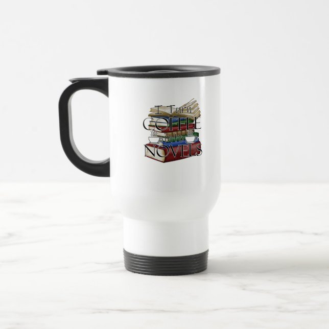 Mug De Voyage Auteur Je Transforme Le Café En Écriture De Romans (Gauche)