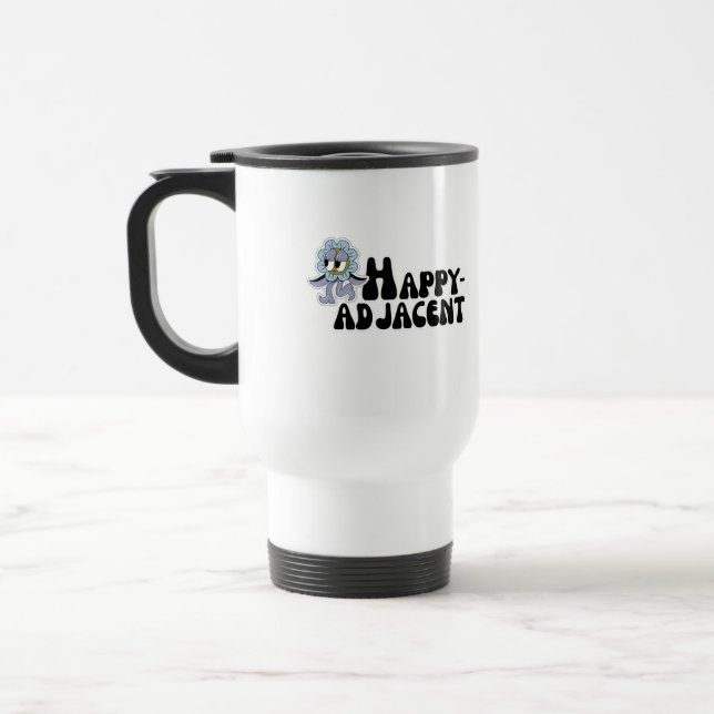 Mug De Voyage Autocollant de proximité heureuse (Gauche)