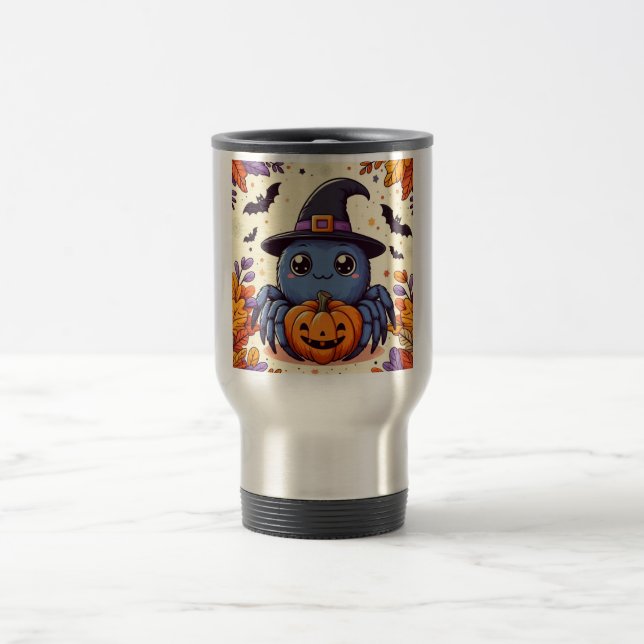 Mug De Voyage Automne/automne/araignée/sorcière/halloween (Centre)