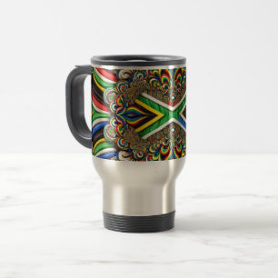 Mug de voyage avec des couleurs sud-africaines des