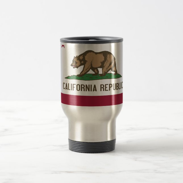 Mug de voyage avec Drapeau de Californie Etat - US (Centre)