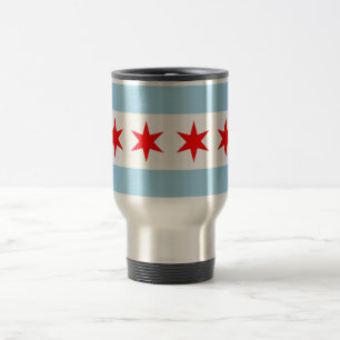 Mug de voyage avec Drapeau de Chicago - USA