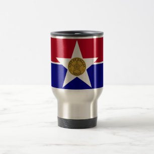 Mug de voyage avec Drapeau de Dallas, Texas, USA