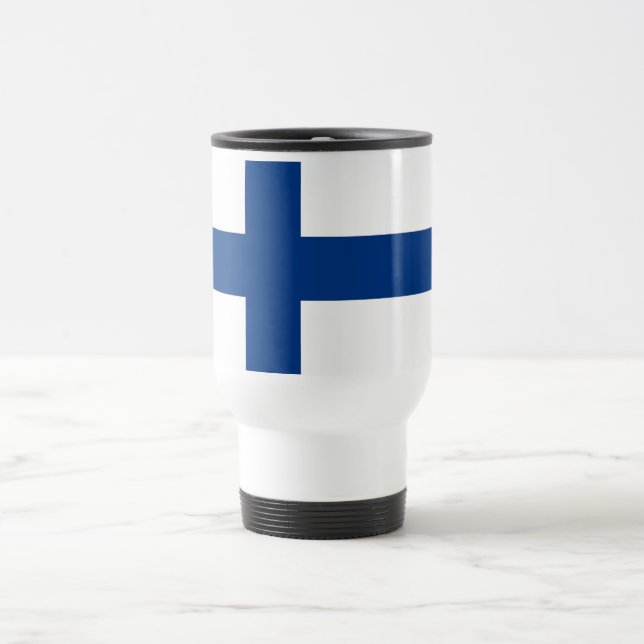 Mug de voyage avec Drapeau de Finlande (Centre)