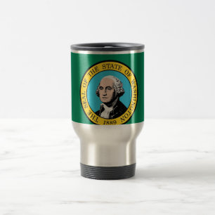 Mug de voyage avec drapeau de l'État de Washington