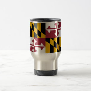 Mug de voyage avec Drapeau de l'état du Maryland -