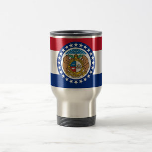 Mug de voyage avec Drapeau de l'État du Missouri -