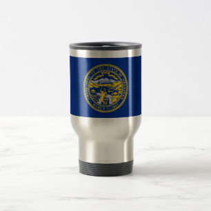 Mug de voyage avec drapeau de l'Etat du Nebraska -