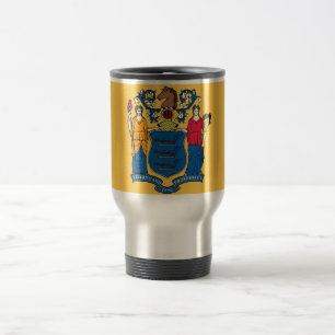 Mug de voyage avec drapeau de l'État du New Jersey