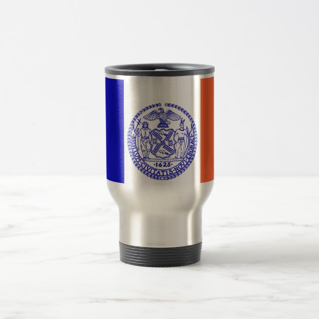 Mug de voyage avec Drapeau de New York - USA (Centre)