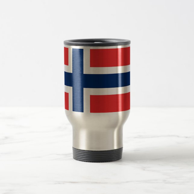 Mug de voyage avec Drapeau de Norvège (Centre)