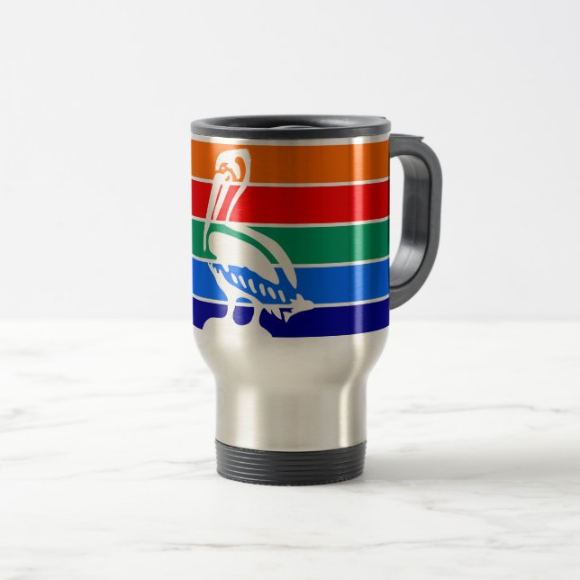 Mug de voyage avec drapeau de Saint-Pétersbourg (Devant droit)