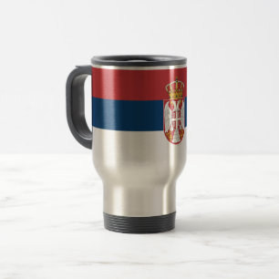 Mug de voyage avec Drapeau de Serbie