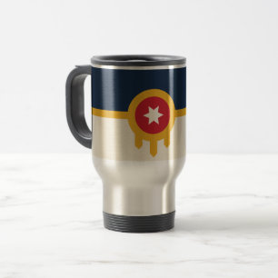 Mug de voyage avec drapeau de Tulsa, Oklahoma