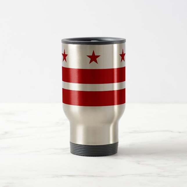 Mug de voyage avec Drapeau de Washington DC- USA (Centre)