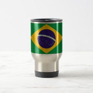 Mug de voyage avec drapeau du Brésil