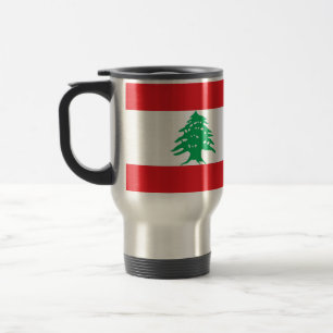 Mug de voyage avec drapeau du Liban
