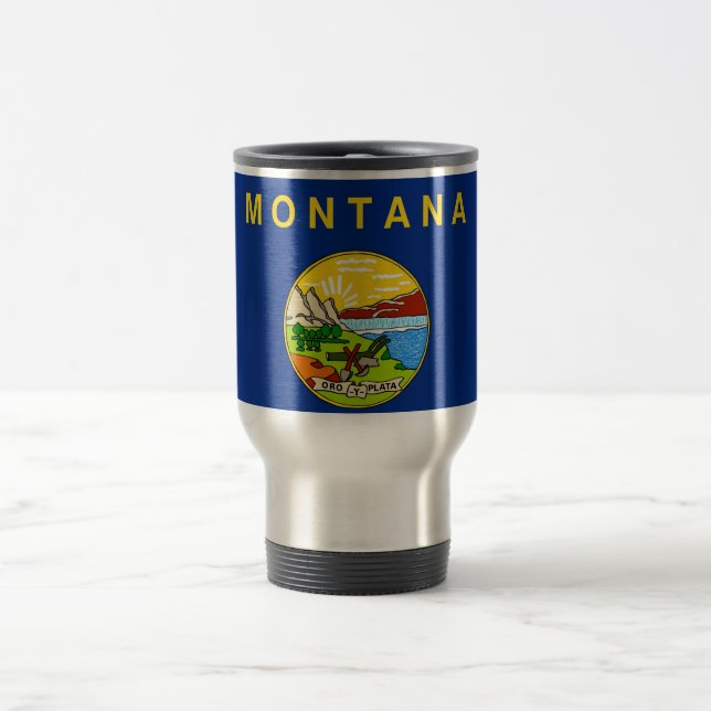 Mug de voyage avec Drapeau du Montana State - USA (Centre)