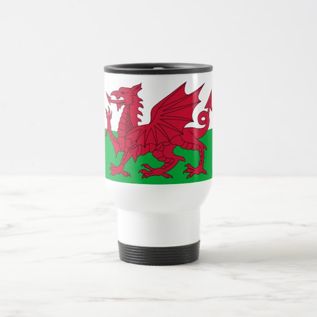 Mug de voyage avec Drapeau du Pays de Galles (Centre)