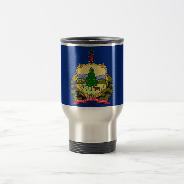Mug de voyage avec Drapeau du Vermont State - USA (Centre)