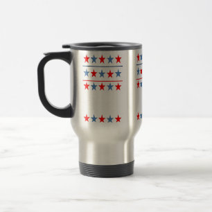 mug de voyage avec étoiles de drapeau américain en