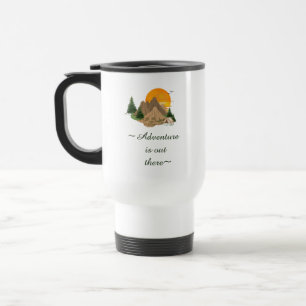 Mug De Voyage Aventure Montagne Minimaliste