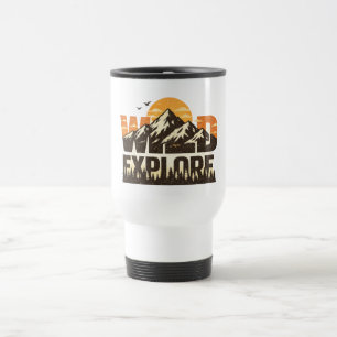 Mug De Voyage Aventure Montagne Vintage Explorer Plein Air