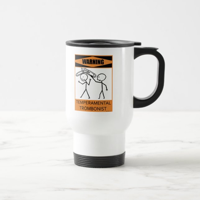 Mug De Voyage Avertissement Tromboniste Temperamental (Droite)