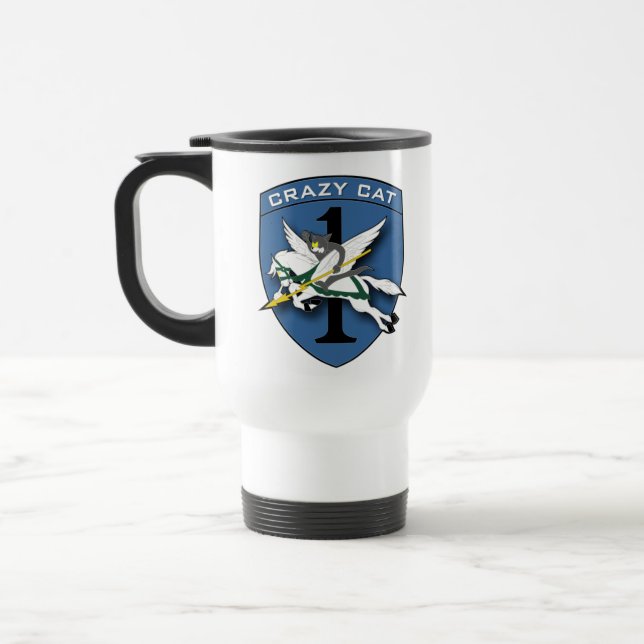 Mug De Voyage Aviation folle 1 de chat (Gauche)