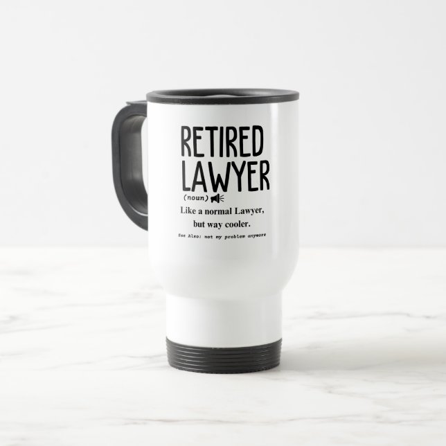 Mug De Voyage Avocat à la retraite (Devant gauche)