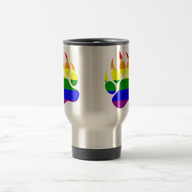 Mug De Voyage Awesome Gay Bear Rainbow griffe (Centre)
