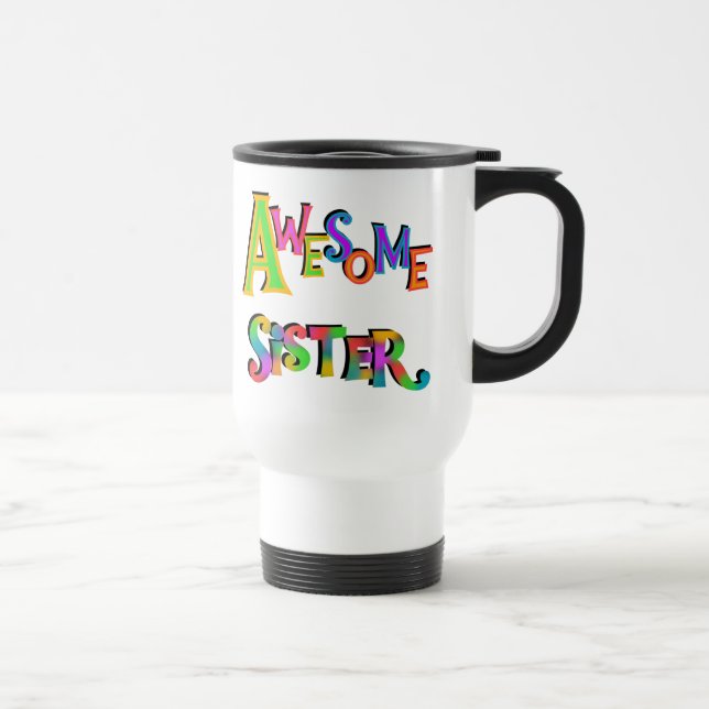 Mug De Voyage Awesome Soeur T-shirts et cadeaux (Droite)