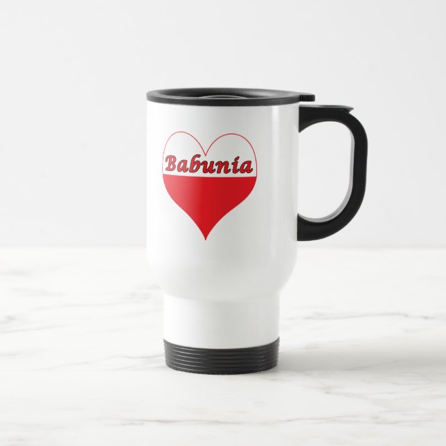 Mug De Voyage Babunia Coeur polonais (Droite)